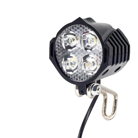 All In One Ebike Light Kit With Front Headlight And Horn Taillight With Turn Signals For Left Or Right 400 Lumen Front Light 80 To 100dB Horn Tail Light With Brake Light Fits Rear Rack Mount 50mm Or 80mm Not Waterproof Connector