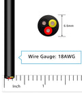 Workhorse 3 Conductor 18 AWG Copper Wire Extension Cord 100 Ft Black PVC Coated showing 6.6mm diameter and stranded core.