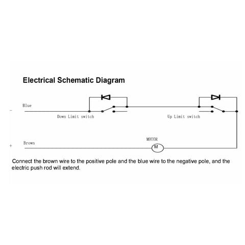 Electrical schematic diagram for Beefy DC Linear Actuator Pumping Out Serious 6000N Thrust Over A Massive 500Mm Stroke.