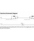 Electrical schematic diagram showing connections for Hardcore Dc Linear Actuator 6000N Thrust 500Mm Stroke.