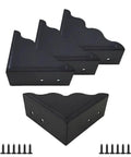 Keep Your Walls Pristine With These Tough Black Metal Corner Protectors Featuring Rust Resistant Build And Slick Smooth Edges For 3.7 Inch Wall Edge Shield Four Pack - black metal corner guards and screws.