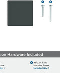 Square Matte Black Cabinet Knobs About An Inch And A Quarter Wide For Kitchen Cabinets installation hardware with screws included