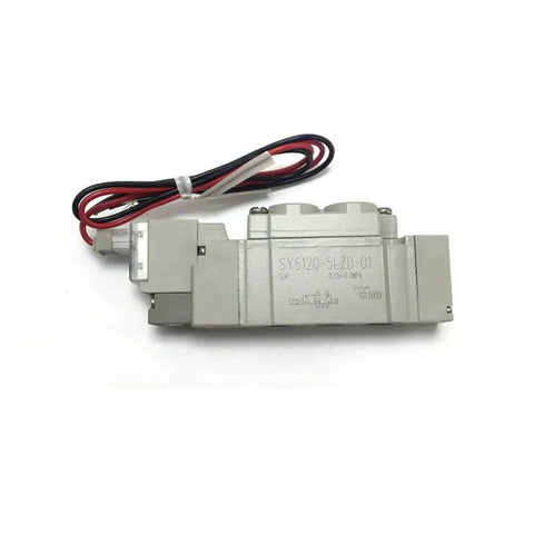 Top Grade Solenoid Valve Pneumatic Tool Sy5120-5LzD-01 shown with wiring, designed for heavy-duty airflow control in garage settings.