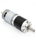 Heavy Duty PG28 Planetary Geared DC Motor With 24V Gearbox Reducer features a sleek metallic finish for smooth operation.
