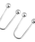 Two Pack Metal Spiral Fasteners Double Head Brooch Clips Secure Clothing And Shawl Collars Keeping Loose Garments Locked Down With Zero Drama This Everyday Staple Is A Total Game Changer For Anyone On The Go - silver U-shaped clips