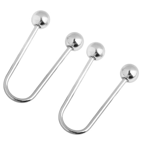 Two Pack Metal Spiral Fasteners Double Head Brooch Clips Secure Clothing And Shawl Collars Keeping Loose Garments Locked Down With Zero Drama This Everyday Staple Is A Total Game Changer For Anyone On The Go - silver U-shaped clips