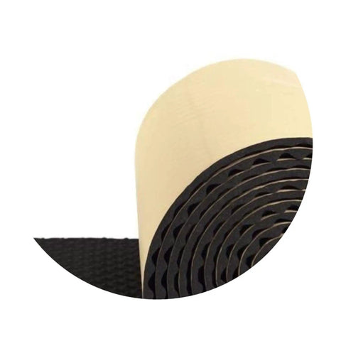 Top Notch 5 X 1 Meter Gray Acoustic Foam Wall Tiles For Music Rooms Home Gyms And Dance Studios Heavy Duty Sound Dampening Panels rolled-up in view.