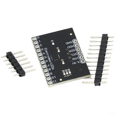 Top view of Ten Pack Capacitive Touch Sensor Modules With Twelve Configurable Electrodes And Simulated Thirteenth Channel for prototyping