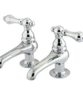 Restoration Basin Faucet With Drip-Free Ceramic Cartridge, Polished Chrome, Two-Hole Installation, One Quarter Turn Handle