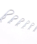 Heavy Duty Zinc Plated Hair Pin Cotter Pin And Hitch Pin Assortment Kit 150 Pieces In Six Sizes