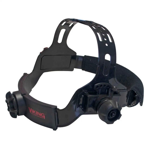 Viking 3 Point Ratchet Headgear for welding helmets, black, adjustable front top and back fit, compatible with Viking series.