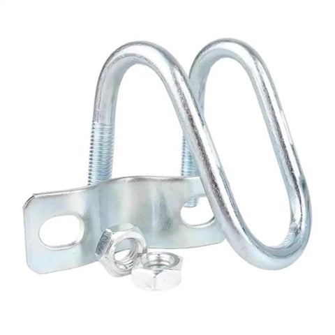 Five Piece Double U Bolt Pipe Clamp Set For 1.5 By 1.5 Inch Pipe Galvanized Steel Greenhouse Scaffolding Connector Quick Install For Easy Assembly And Beefy Strength