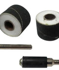 Two Pack Foam Sanding Drum Set With Three Flexible Drums Each One And A Half Inch Overall Length, Five Eighths Inch By One Half Inch Drum Size