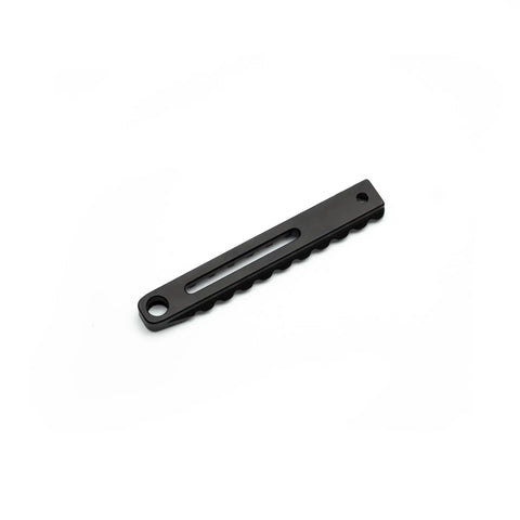 Improved Bipod Rail Four Point Eight Inch Long With Ten Slots Lightweight 1.09 Oz Built For Real Shooters, black aluminum view