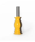 Premium Crown Molding Router Bit For Woodworking Pros With 12mm Or Half Inch Shank, yellow wood carving tool for detailed trim work.