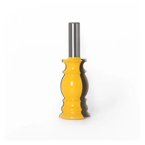 Premium Crown Molding Router Bit For Woodworking Pros With 12mm Or Half Inch Shank, yellow wood carving tool for detailed trim work.