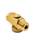 Inline Bleed Valve 1/4 Inch MPT to 1/4 Inch FPT All Brass Construction Adjustable Knurled Handle for Air Tools
