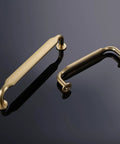 Pair of Champagne Bronze Cabinet Pulls 3-3/4 Inch 96mm 10 Pack Kitchen Cabinet Handles on reflective surface