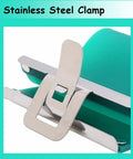 Close-up of stainless steel clamp from Six 15Oz Sublimation Silicone Mug Wraps For 3D Printing Heat Resistant Mug Clamps