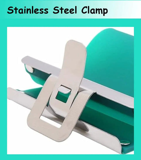 Close-up of stainless steel clamp from Six 15Oz Sublimation Silicone Mug Wraps For 3D Printing Heat Resistant Mug Clamps