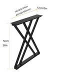 Heavy Duty Metal Table Legs Rock Solid Frame For Office Desks And Bar Counters Rust Proof Wrought Iron Desk Supports 72cm height