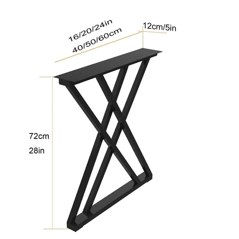 Heavy Duty Metal Table Legs Rock Solid Frame For Office Desks And Bar Counters Rust Proof Wrought Iron Desk Supports 72cm height