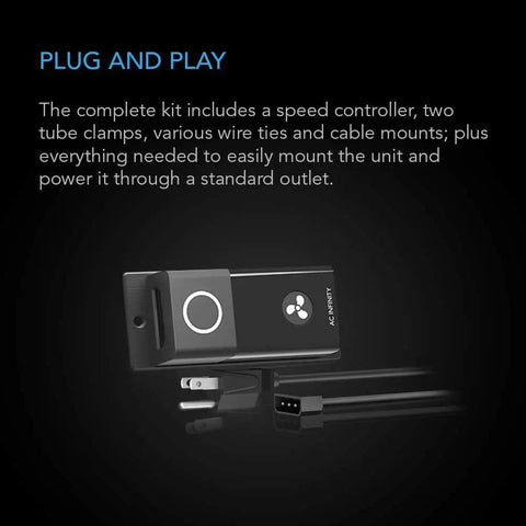 Speed controller and accessories for Airlift S10 Shutter Exhaust Fan With PWM Controlled 10 Speed Controller And EC Motor
