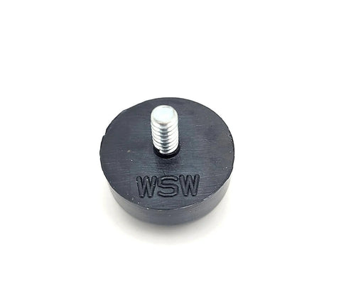 10-24 Thread Rubber Feet Bumpers 1 Inch Round Screw In Equipment Spacers With Galvanized Steel Stud Leveling Feet for tables