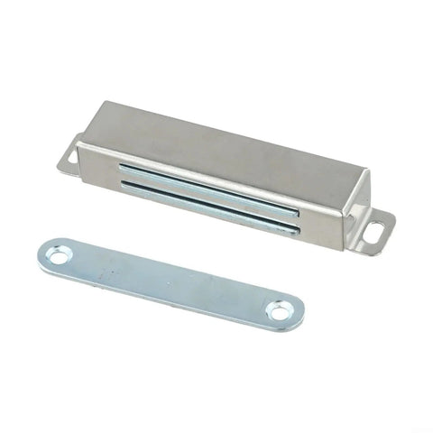 Magnetic Door Catch For Cabinets And Drawers Ultra Thin Stainless Steel Closet Latch Silver 95mm with strong magnetic hold