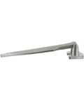 Side view of 1-5-8 Inch Offset Satin Stainless Steel Heavy Duty Walk-In Cooler Door Hinge for marine environments.