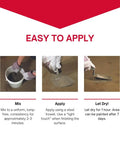 Steps to use Concrete Repair Patch That Actually Works, Fast Drying Ready To Use Vinyl Cement Patch For Interior And Exterior Surfaces, 10 Pound Bag