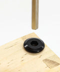 1/4-20 Flat Head Hex Socket Cap Screws, 3/4 Inch, 25 Pack, 18-8 Stainless Steel 304, Black Oxide Finish shown in wood installation