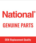 Label reading 'National Genuine Parts' indicating OEM-replacement quality for Rear Transfer Case Output Shaft Repair Sleeve For Jeep Wrangler 2004 Through 2018 With Genuine Parts And Original Packaging And Hardware Pro Grade OE Style Fit For Easy Installation.