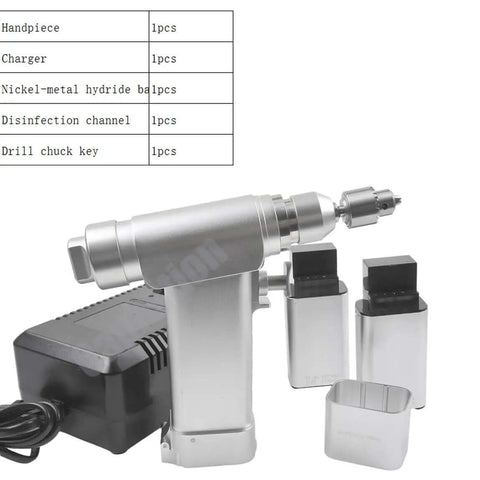 Professional Veterinary Mini Electric Bone Drill With Dual Batteries Adjustable Chuck And Sterilization Case For Sharp Small Animal Surgery Kicking Out 800 To 1200 Rpm Slick Operation, showing handpiece and two battery packs.