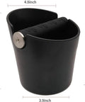 Espresso Knock Box 4.8 Inch Barista Style Grounds Bin With Removable Heavy-Duty Metal Knock Bar and shock-absorbent base