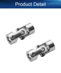 Heavy Duty Universal Joint Shaft Coupling 0.55in OD x 1.38in Length With 6mm To 8mm Bore And M4 Screws RC Model Motor Coupler 2 Pack, iron electroplated