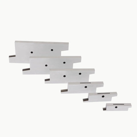Six Piece Adjustable Parallel Set For Machinists, Precision Ground Parallels From 3/8 To 2-1/4 Inches, Hardened Steel Build, High Accuracy With Plus Minus 0.0005 To 0.0010 Inch Tolerances
