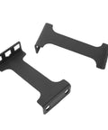 Built Tough 1U Aluminum Alloy Server Rack Depth Extender Kit Two Pack, solid black material for network cabinet use.