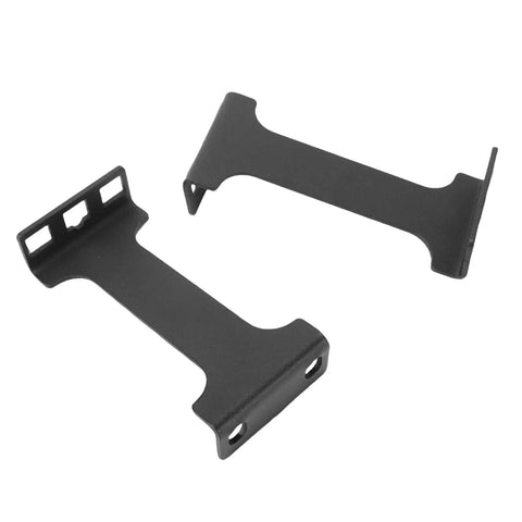 Built Tough 1U Aluminum Alloy Server Rack Depth Extender Kit Two Pack, solid black material for network cabinet use.