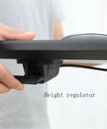 Close-up of the height regulator on the Heavy Duty Steel Height Adjustable Standing Desk Featuring No Fuss Manual Crank And Sturdy Casters.