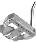 HB Soft 2 Putter Model 15 34 Inch Right Hand with oversize grip, single bend, silver finish, detailed view of face technology and groove milling