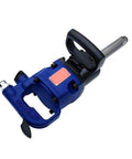 Heavy Duty 1 Inch Drive Pneumatic Impact Wrench Tool Set Loaded With High Torque Air Power And Rock Solid Build For Pro Mechanics Garage Work And Tough Auto Repair Tasks, blue color, ergonomic handle design.