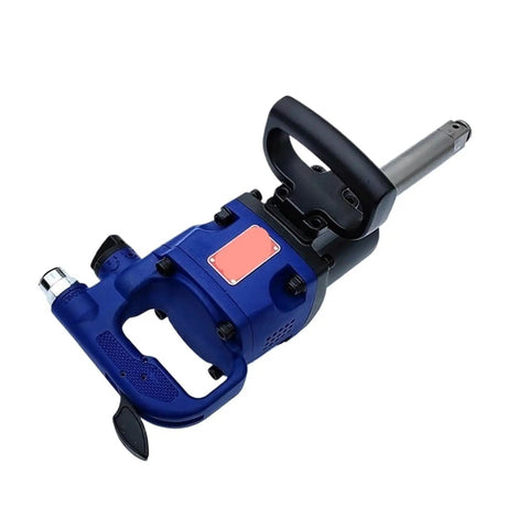 Heavy Duty 1 Inch Drive Pneumatic Impact Wrench Tool Set Loaded With High Torque Air Power And Rock Solid Build For Pro Mechanics Garage Work And Tough Auto Repair Tasks, blue color, ergonomic handle design.