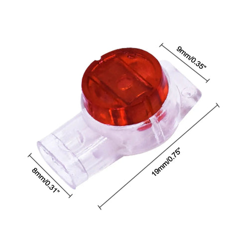 Grab This 100 Pc Data Phone Wire Butt Kit With Y Type 3 Port Connectors For Super Fast Crimping On Telephone And Data Cables Perfect For Gadget Geeks, red clear 9mm wire connector