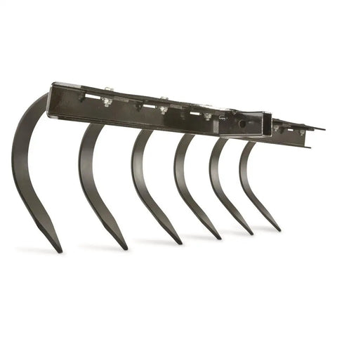 Heavy Duty Tine Plow Attachment For ATV UTV Or Truck 51 Inch Wide Landscape Rake With 6 Beveled Spring Steel Tines for soil prep