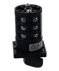 Seven Position Rotary Changeover Switch for High Current Projects, 20A at 500V, Durable Plastic Housing, side view