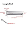 Assorted M3 To M12 304 Stainless Steel Axis Pins With Holes Flat Head Cylindrical Pins Dowels GB882 For Mechanical Assemblies