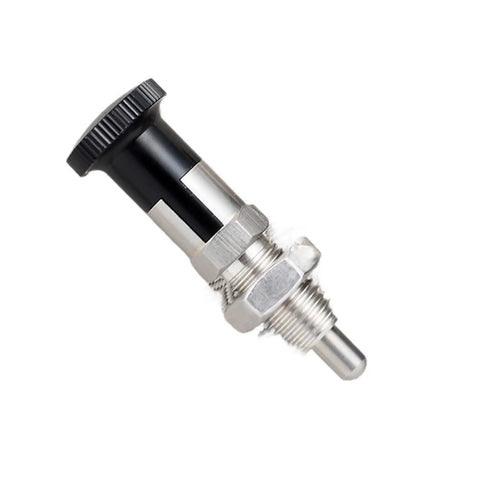 Shop Ready Stainless Steel Spring Plunger Indexing Pin With Knobs Self Locking Fine Thread Positioning Stop For Power Tools And Garage Builds Rock Solid Grip, close-up view.
