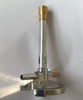 Bunsen Burner With Air And Gas Adjustment And Flame Stabilizer For Natural Gas And Propane Lab Heating Tool For Safe High Temperature Experiments Easy Fire Control And Backflow Prevention For Labs, showing detailed metal and brass components.