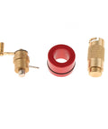 Pro Grade Watch Mainspring Winder Set with brass crank, red loop, and textured brass component for movement models.